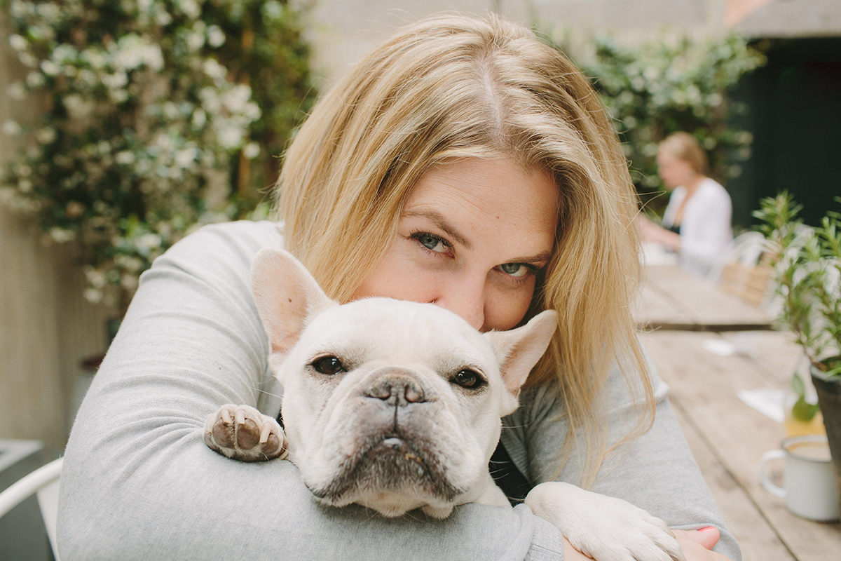 J.Nichole Smith and her frenchie, Charleston